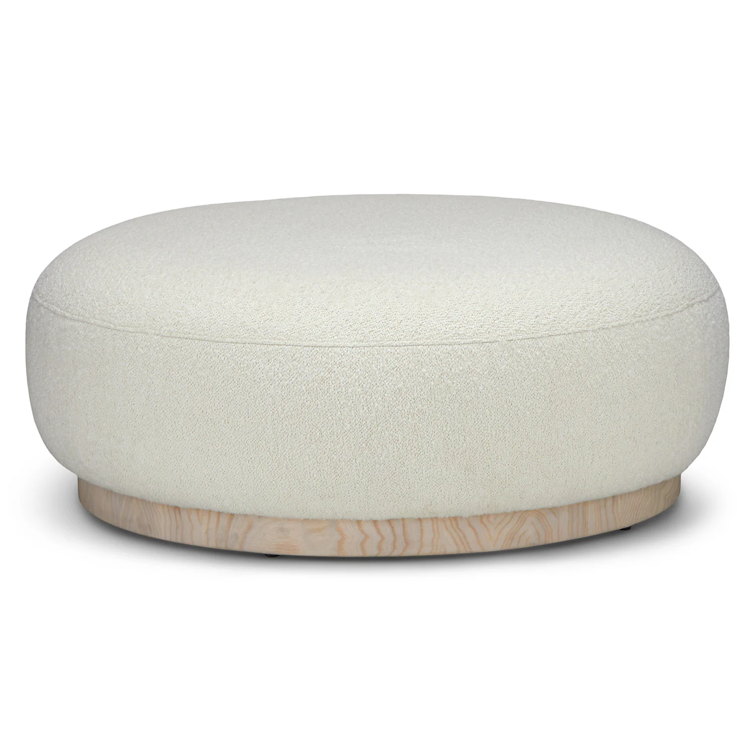 Pinni Ivory Wool Bouclé Ottoman