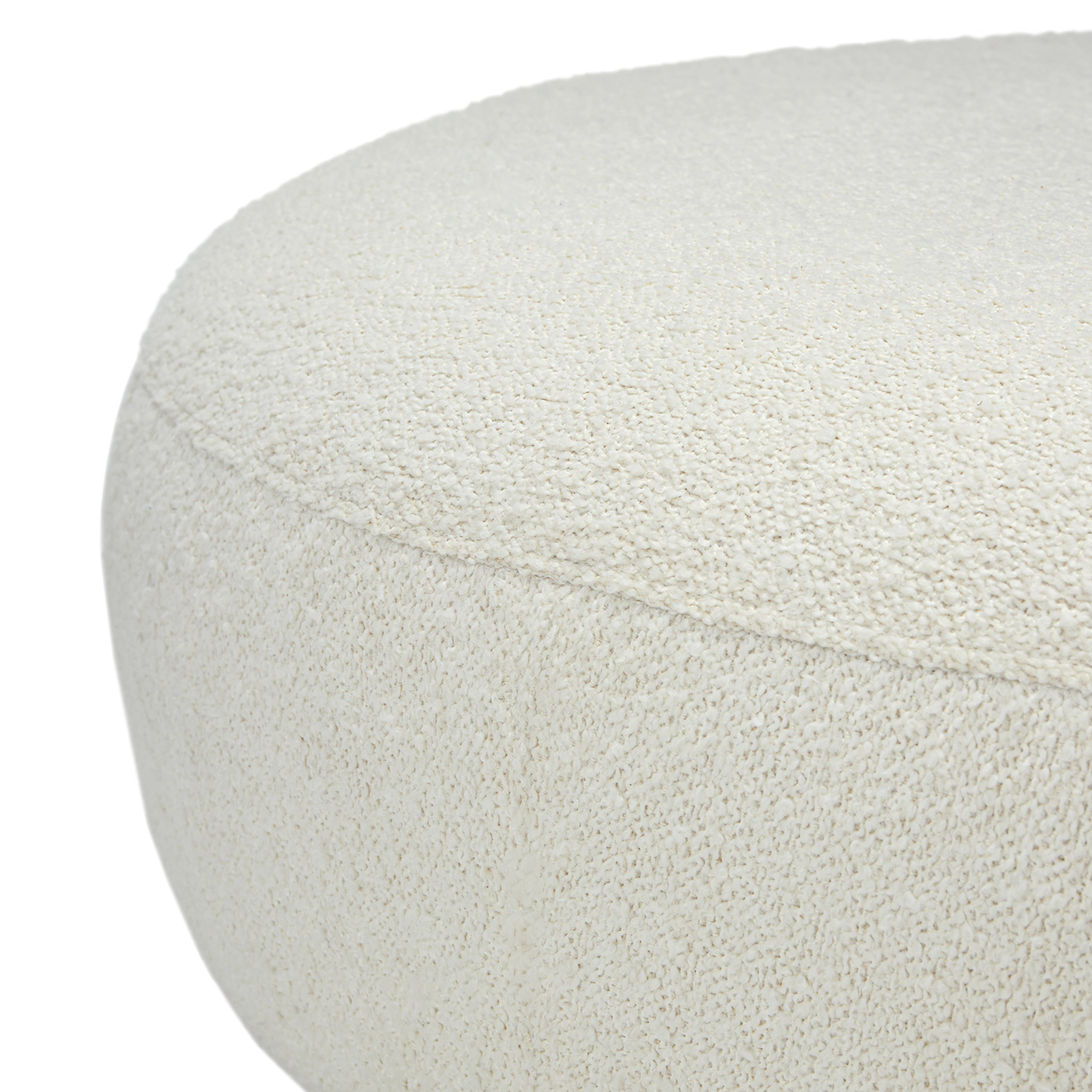 Pinni Ivory Wool Bouclé Ottoman