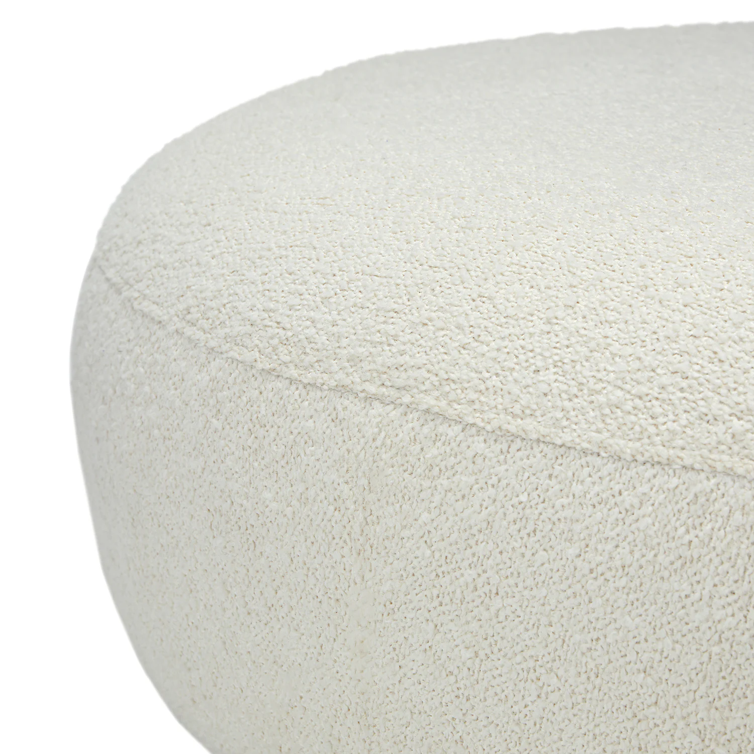 Pinni Ivory Wool Bouclé Ottoman