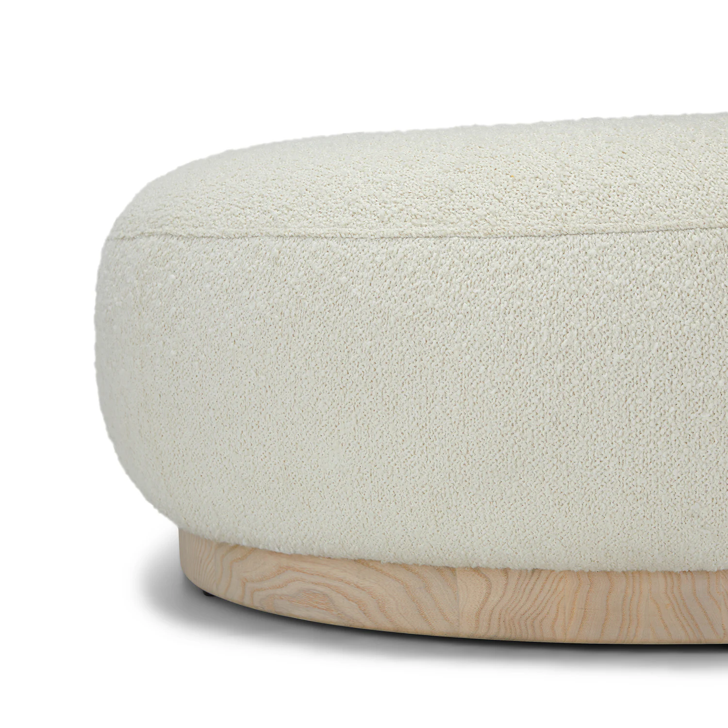 Pinni Ivory Wool Bouclé Ottoman