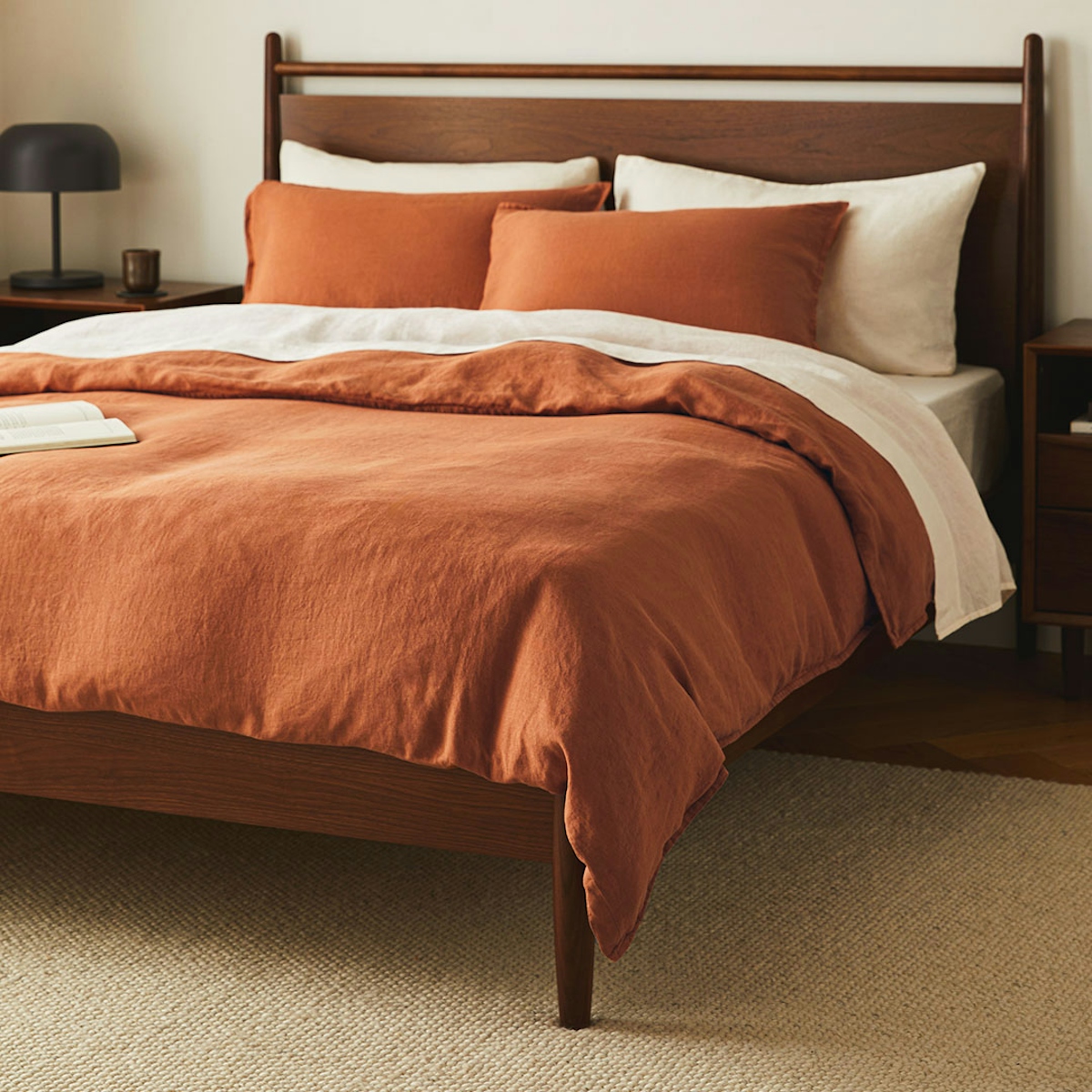 Alto King Linen Duvet Cover - Clay