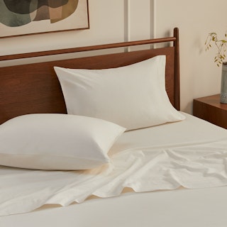 Meso King Brushed Cotton Sheet Set - White