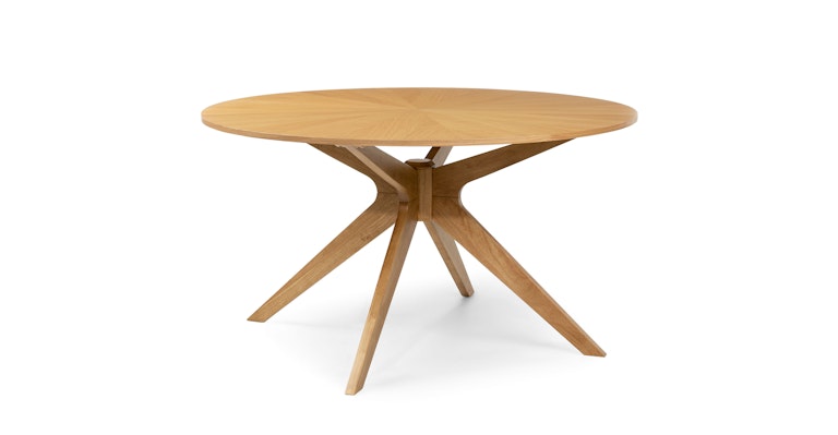Conan Oak Round Dining Table - Primary View 1 of 9 (Open Fullscreen View).