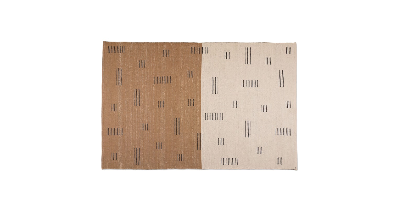 Baken Earth Brown Patterned Outdoor 6 x 9 Rug | Article