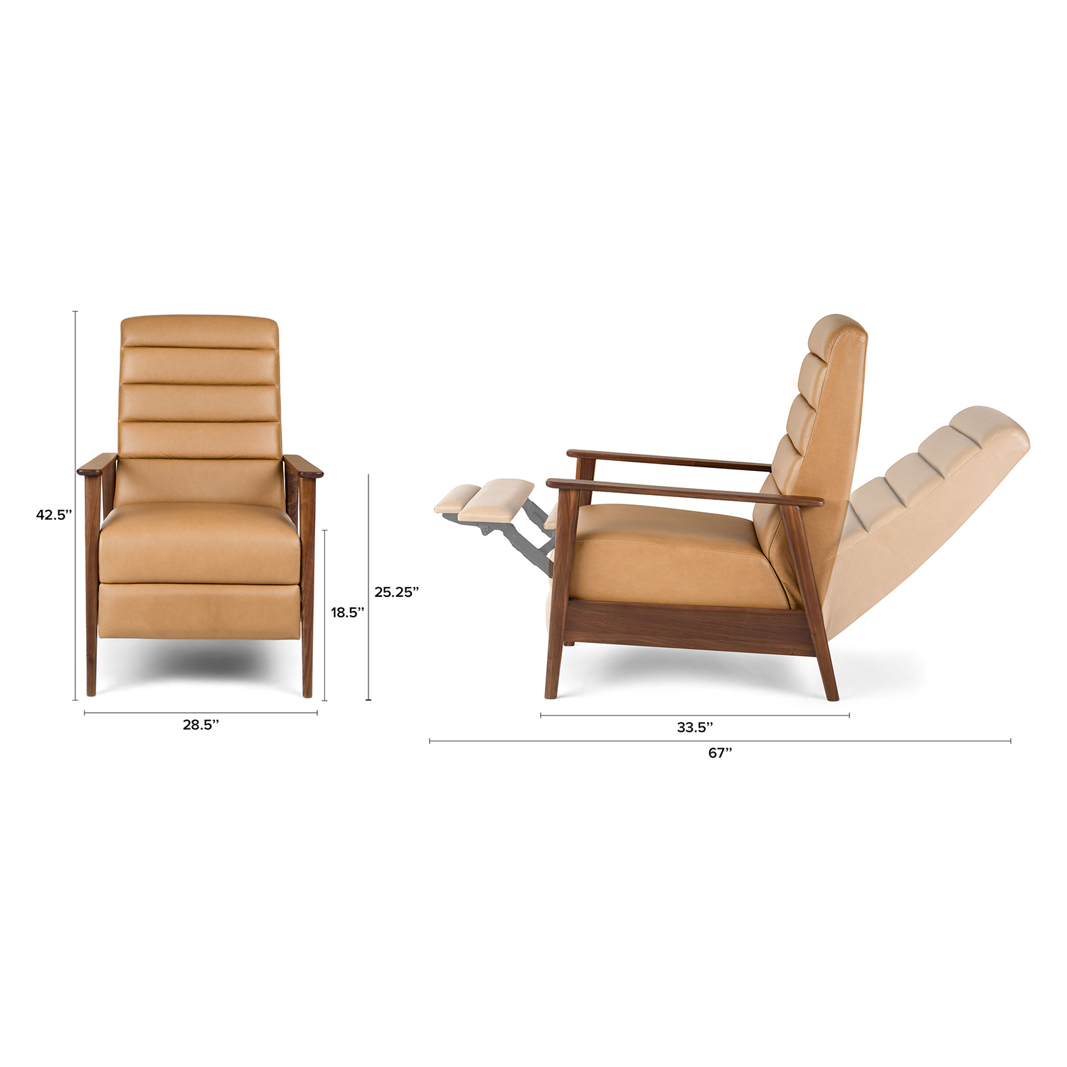 Tan leather recliner lounge discount
