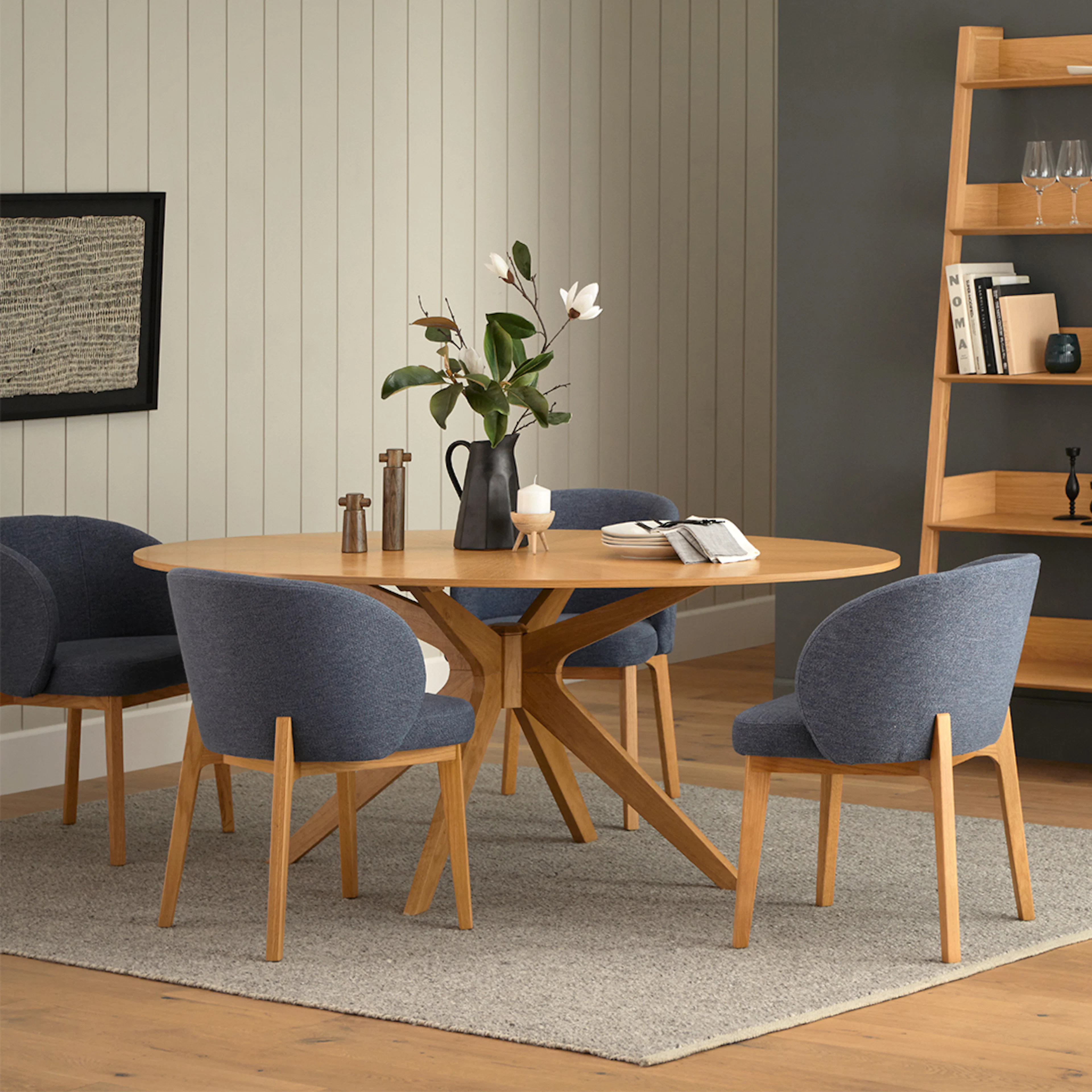 Conan 75" Oval Dining Table - Oak