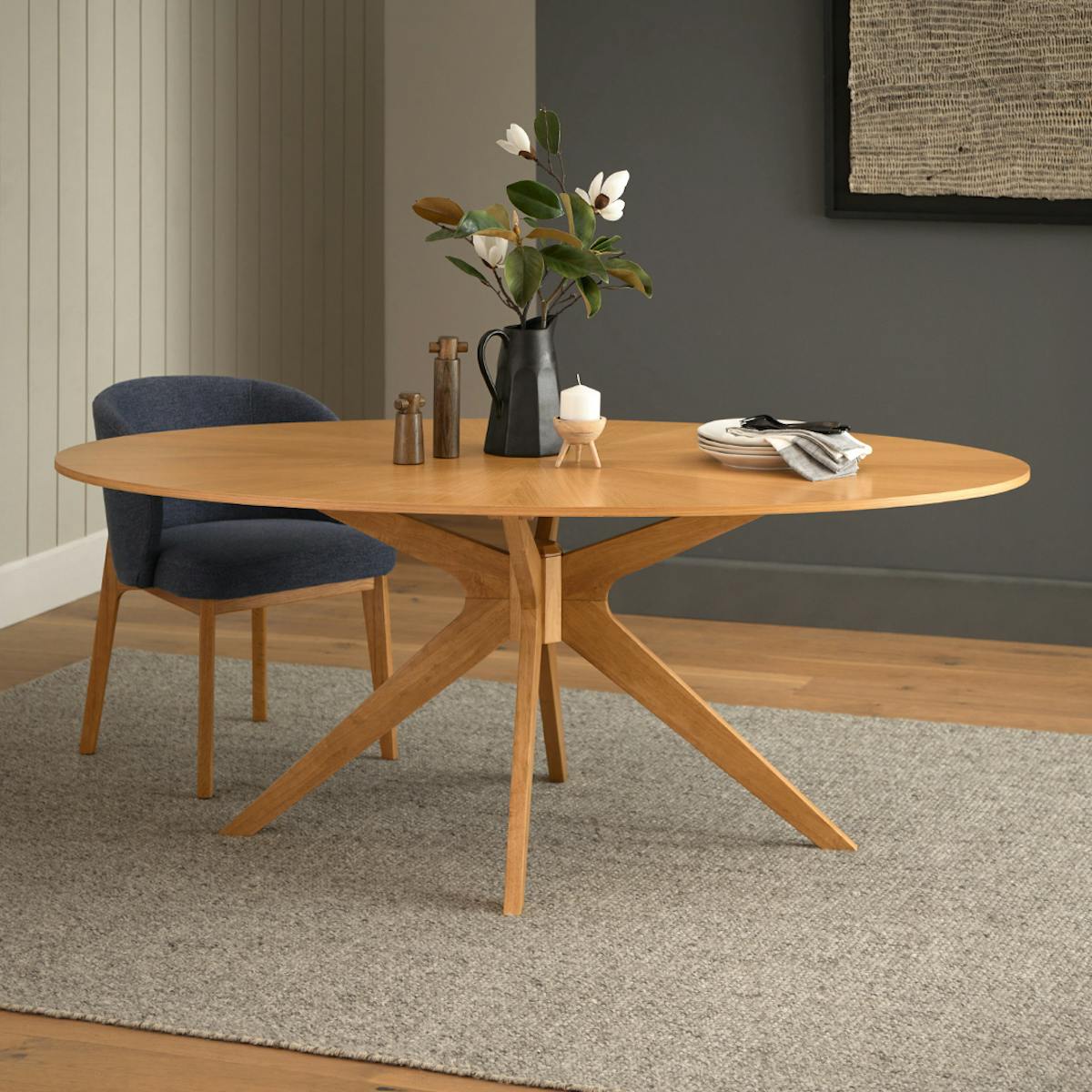 Conan Oval Oak Dining Table for 6 | Article