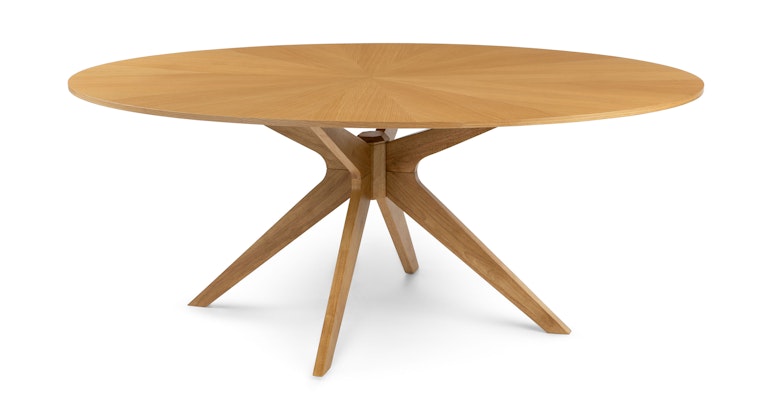 Conan Oak Oval Dining Table - Primary View 1 of 9 (Open Fullscreen View).