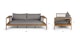 Callais Taupe Gray Sofa Set - Gallery View 10 of 11.