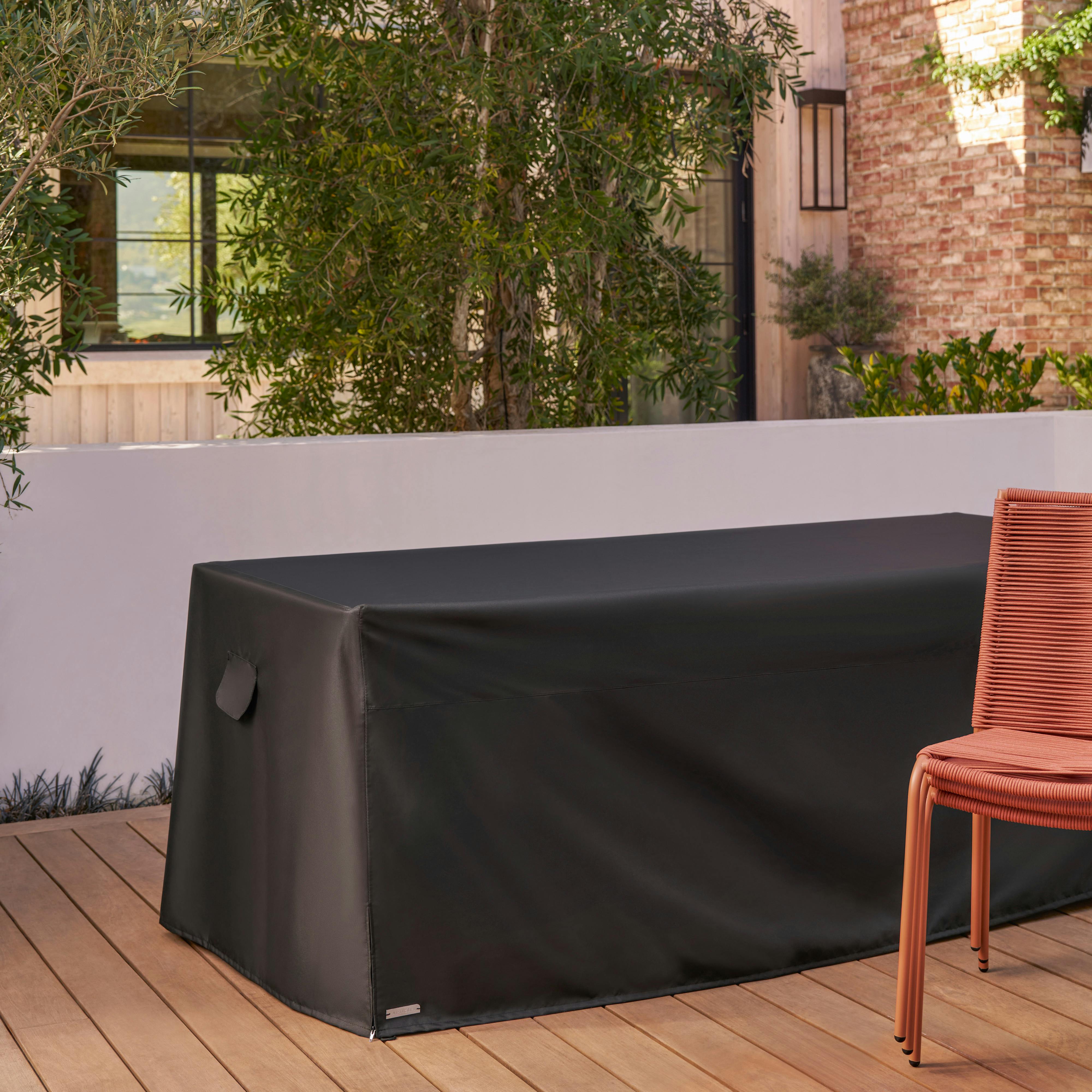 Black Weather Resistant Outdoor Dining Table Cover | Hofte | Article