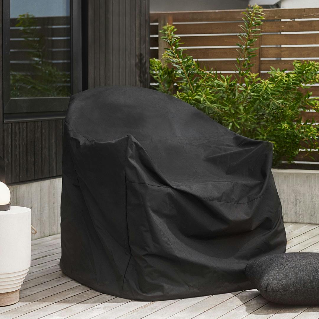 XL Black Weather Resistant Outdoor Lounge Chair Cover | Hofte