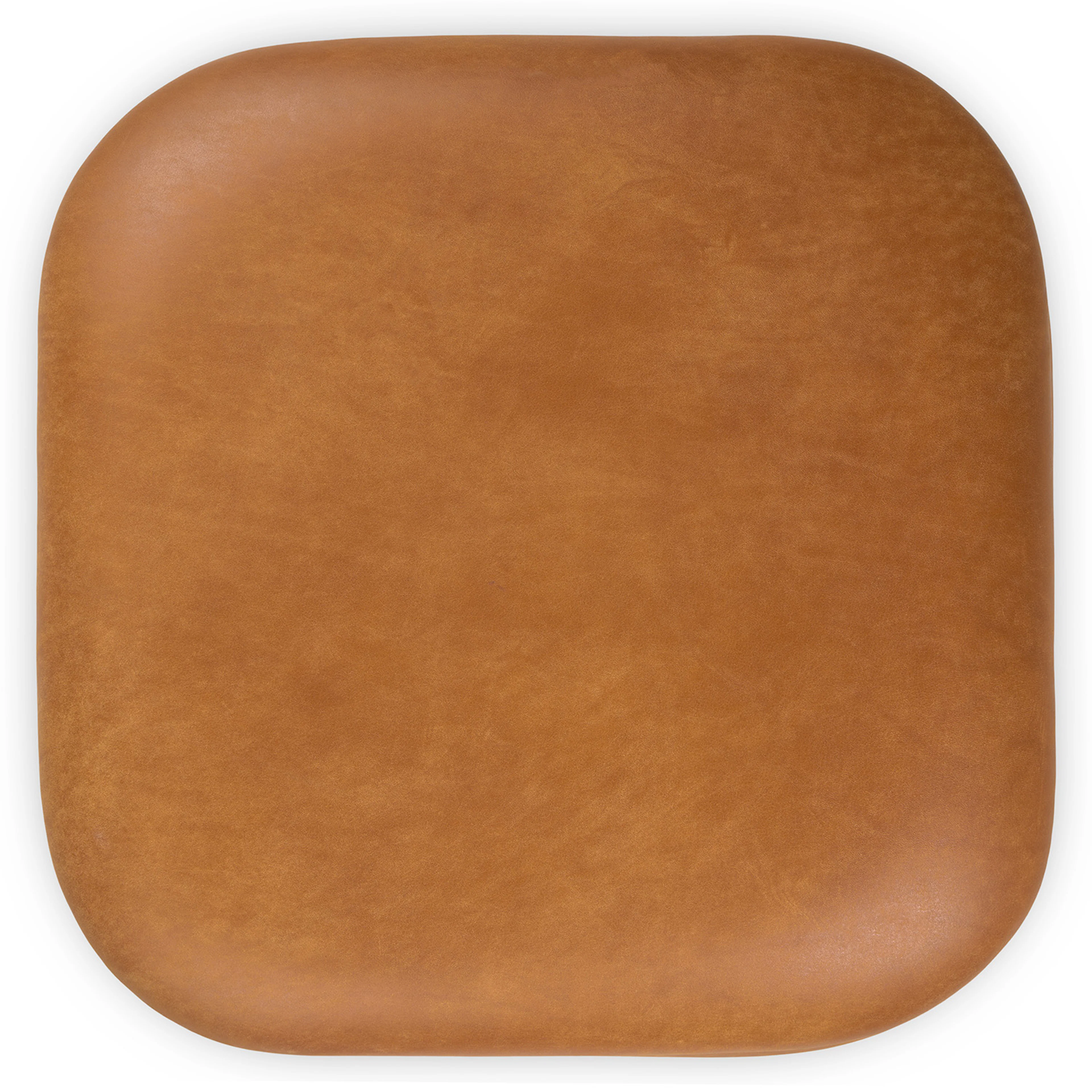 Maribo 19" Leather Storage Ottoman - Rawhide Tan