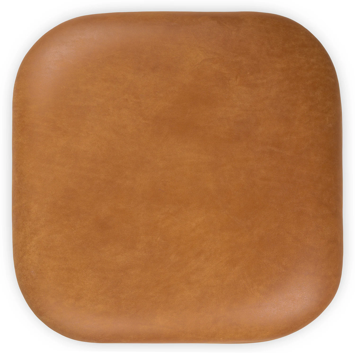 Maribo 19" Leather Storage Ottoman - Rawhide Tan