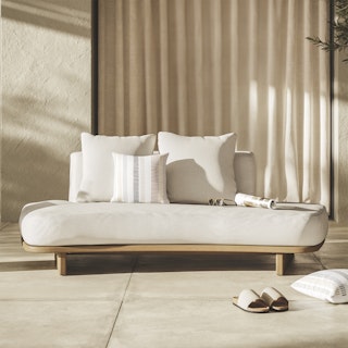 Daphne 80.5" Outdoor Sofa - Dravite Ivory