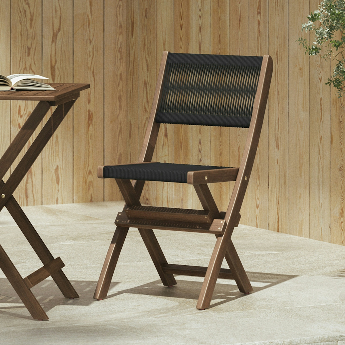 Elanora Outdoor Folding Dining Chair - Dark Acacia