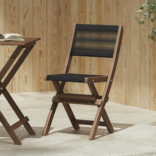Elanora Dark Acacia Folding Dining Chair