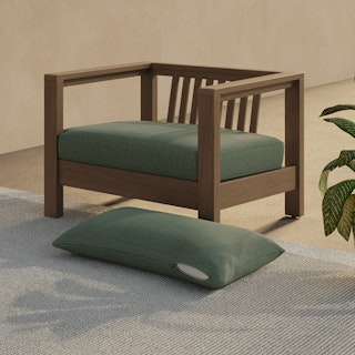 Palmera Outdoor Lounge Chair Cushion Cover Set - Dravite Green