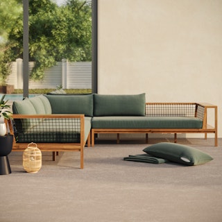 Callais Dravite Green Sectional Cushion Cover Set