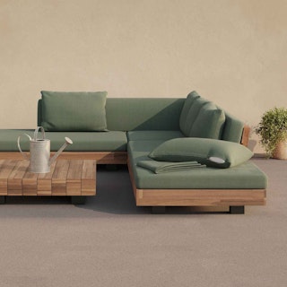 Lubek Outdoor Sectional Cushion Cover Set - Dravite Green