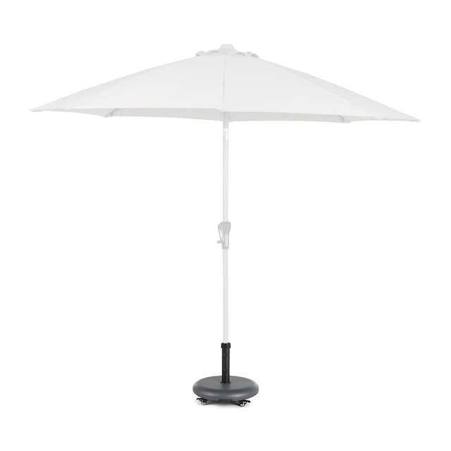 Black Concrete Outdoor Patio Wheeled Umbrella Base Paima Article
