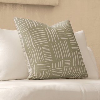 Rooth Jacquard Green Indoor/Outdoor Pillow