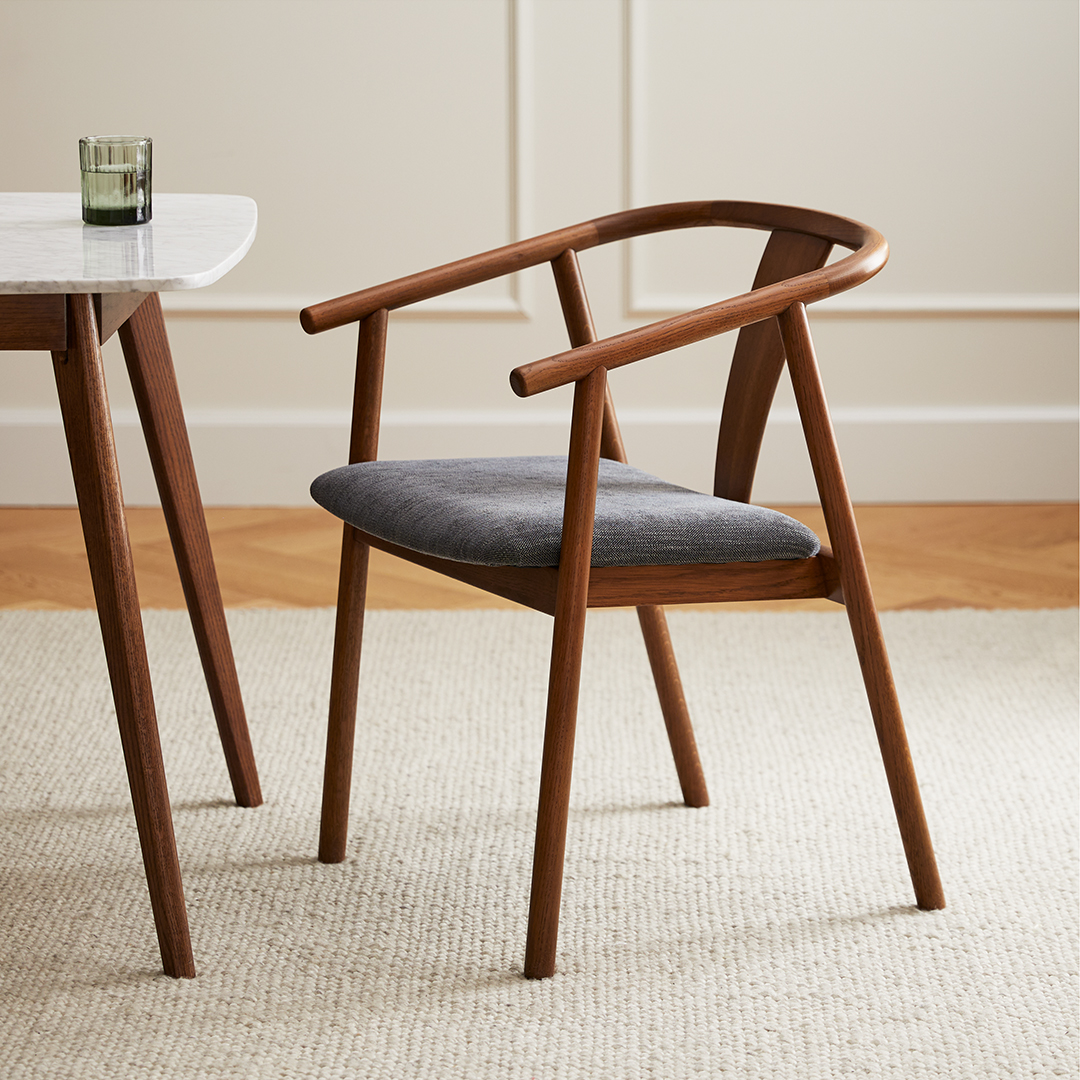 Fonra Dining Chair - Smoked Oak and Twilight Gray