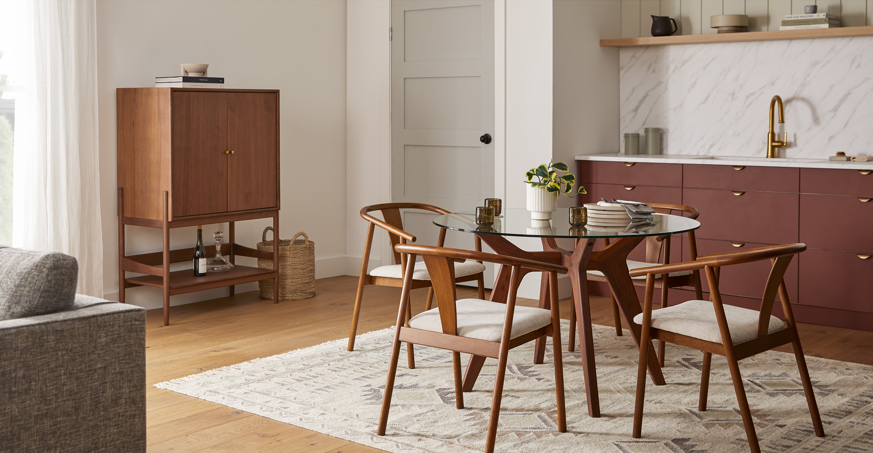 配送】DOERI COUNTER TABLE(oak) & CHAIR - 家具