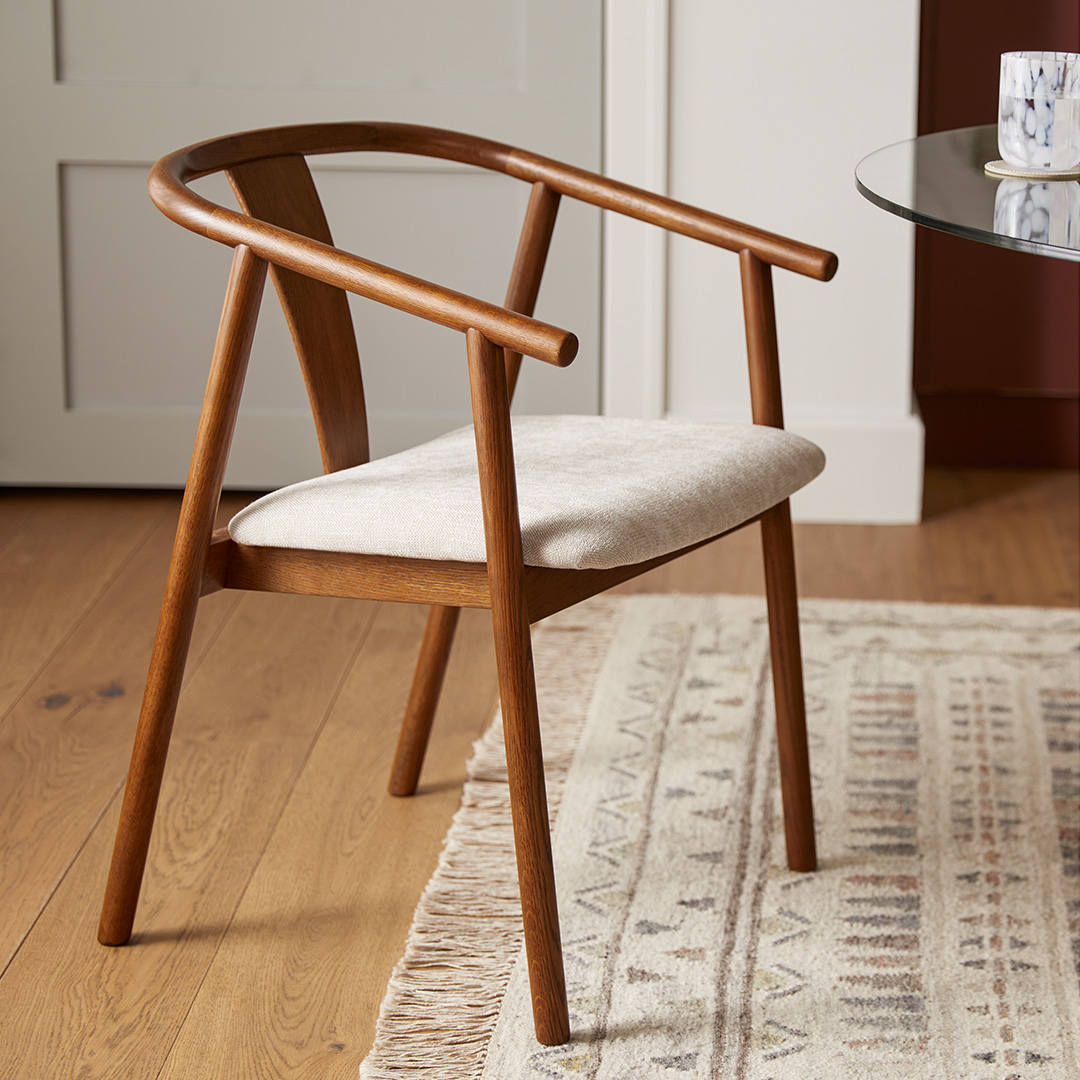 Fonra Dining Chair - Smoked Oak and Santolina Gray Fonra Dining Chair - Smoked Oak and Santolina Gray