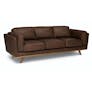 Timber 90" Leather Sofa - Charme Chocolat