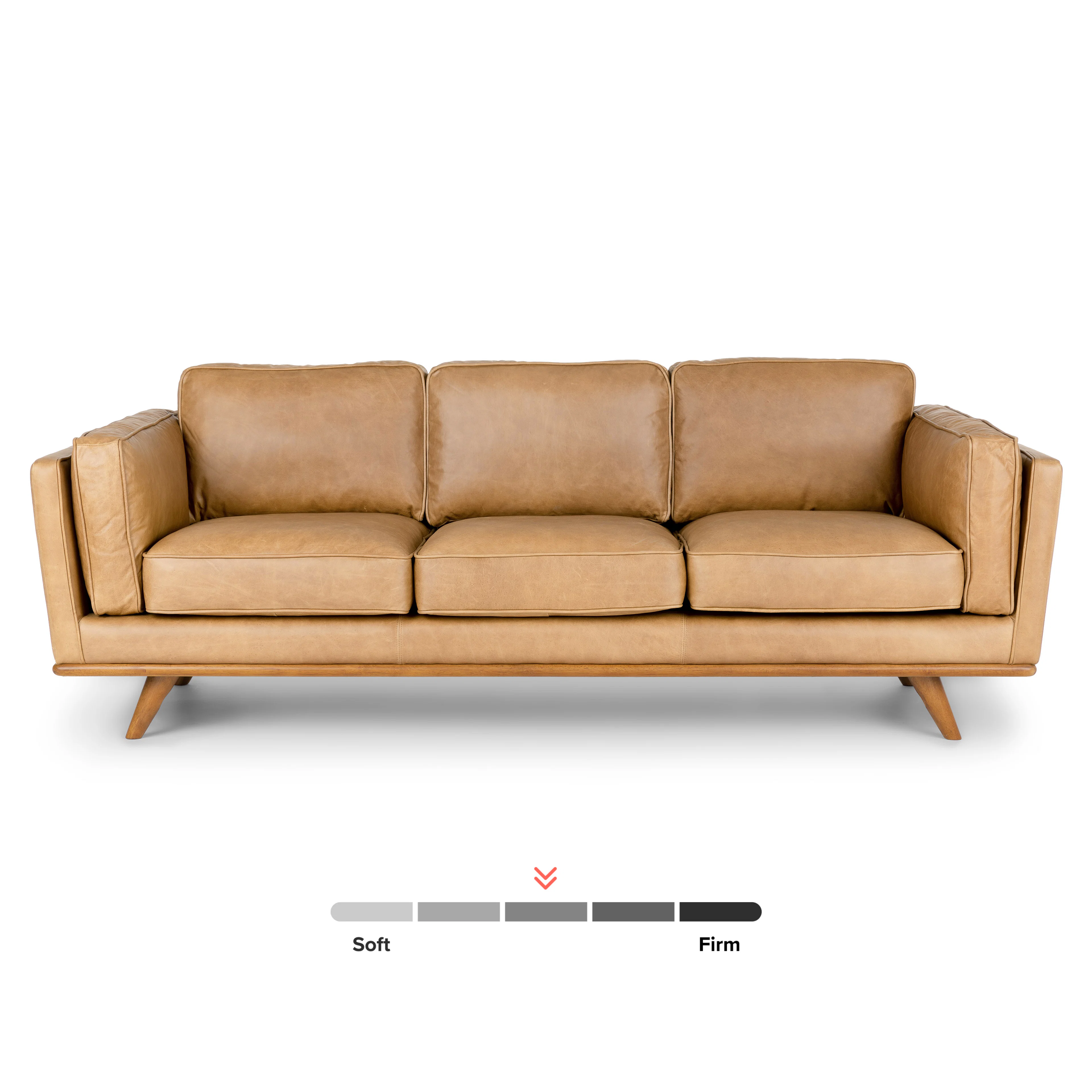 Timber 90" Leather Sofa - Charme Tan