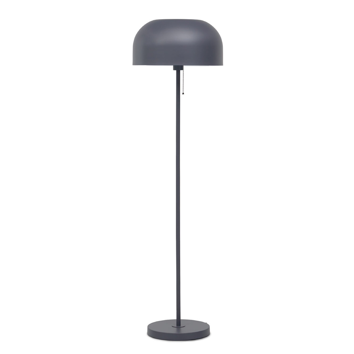Oslo Powder Coated Charcoal Metal Mushroom Floor Lamp | Article