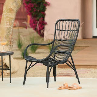 Medan 25" Outdoor Lounge Chair - Graphite