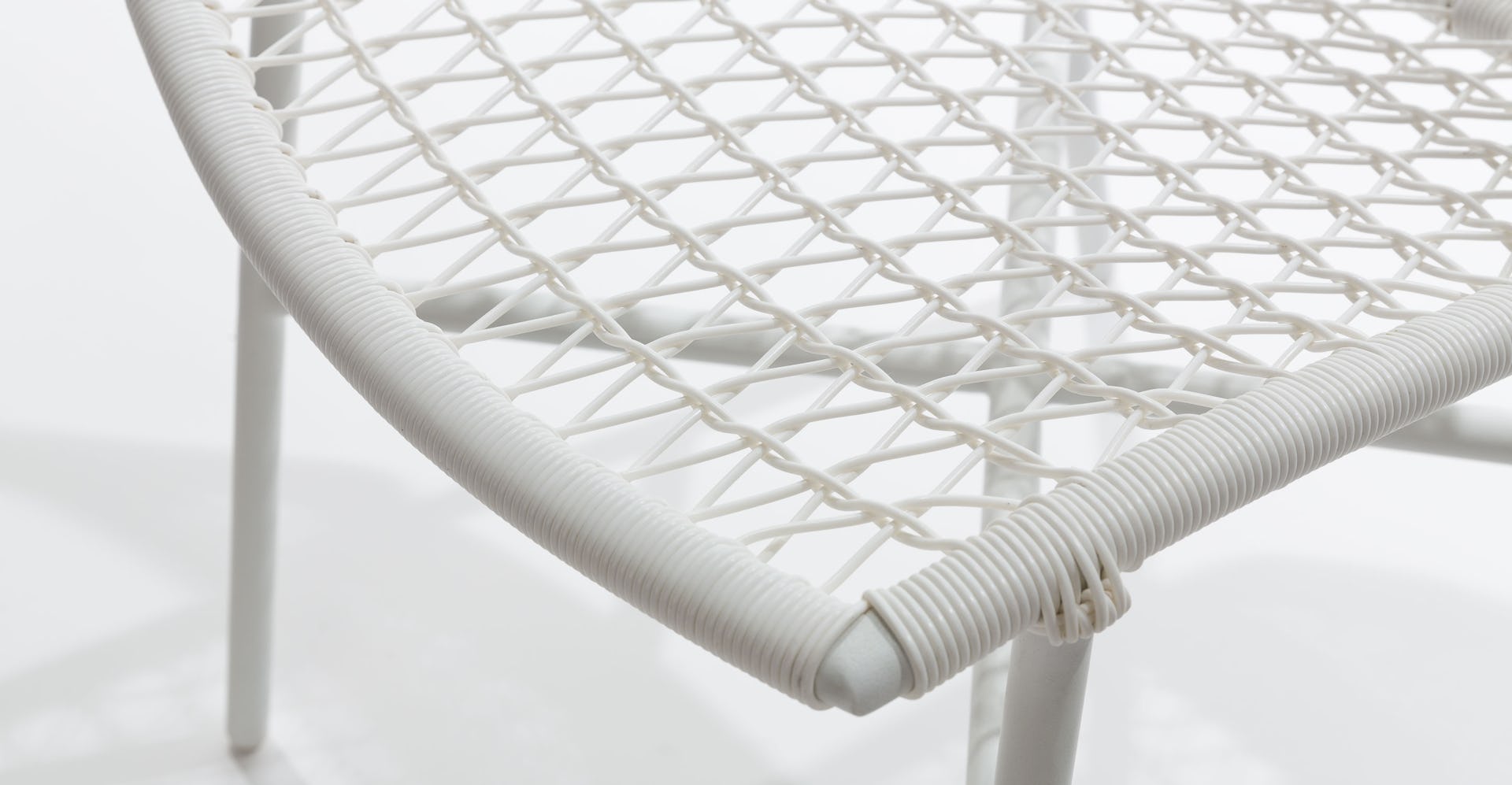White Sala Wicker Dining Chair Article