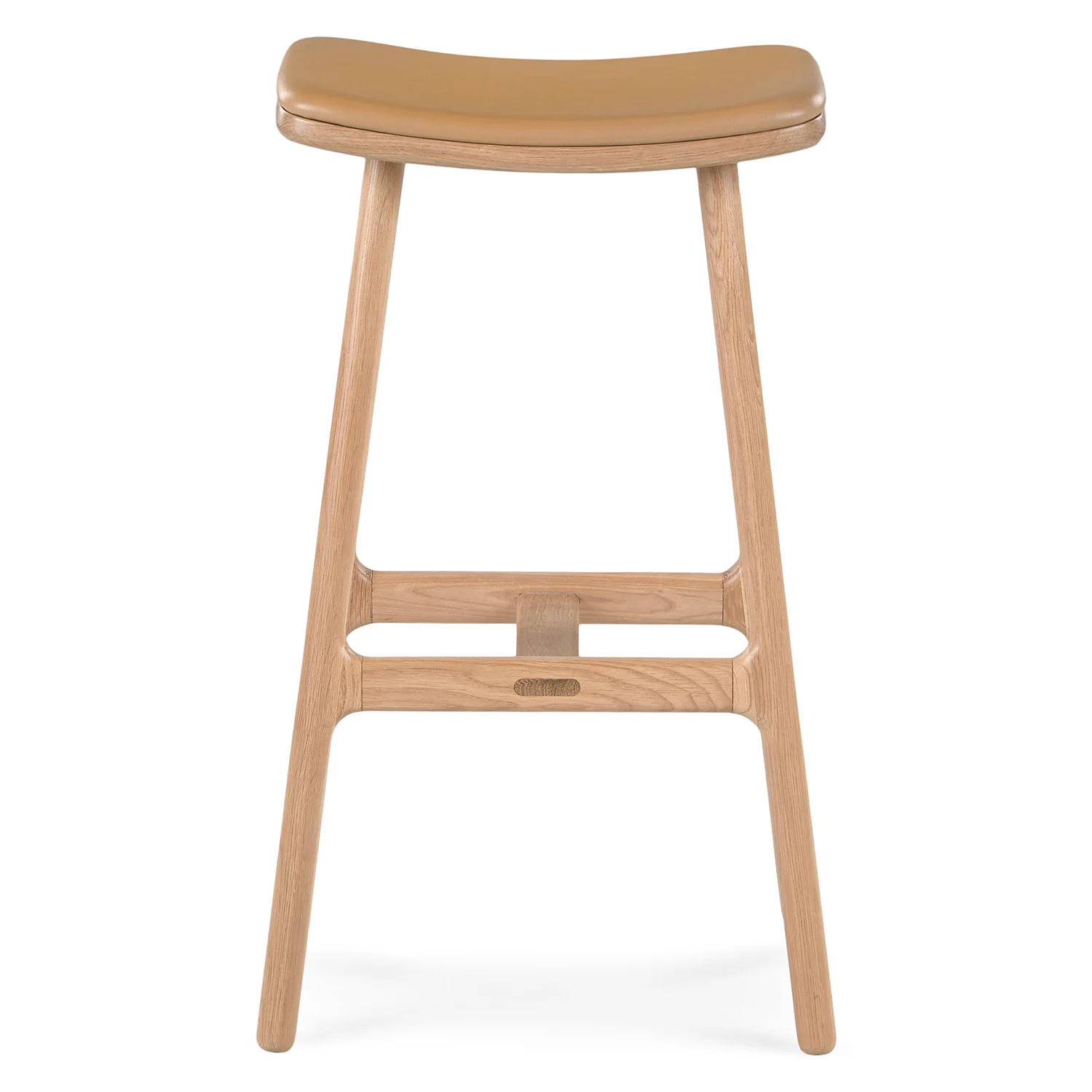 Esse Leather Counter Stool - Light Oak and Roam Tan
