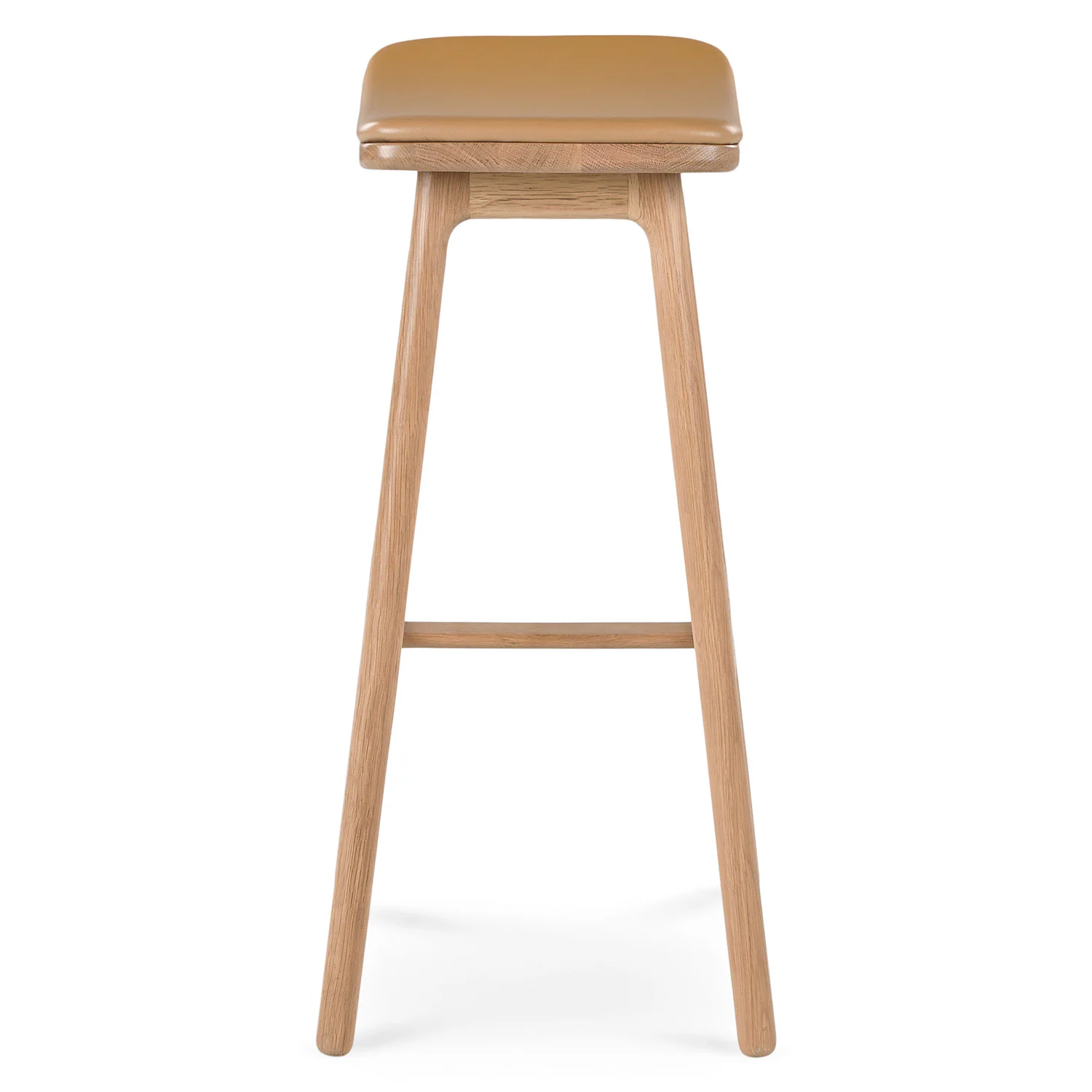 Esse Leather Counter Stool - Light Oak and Roam Tan