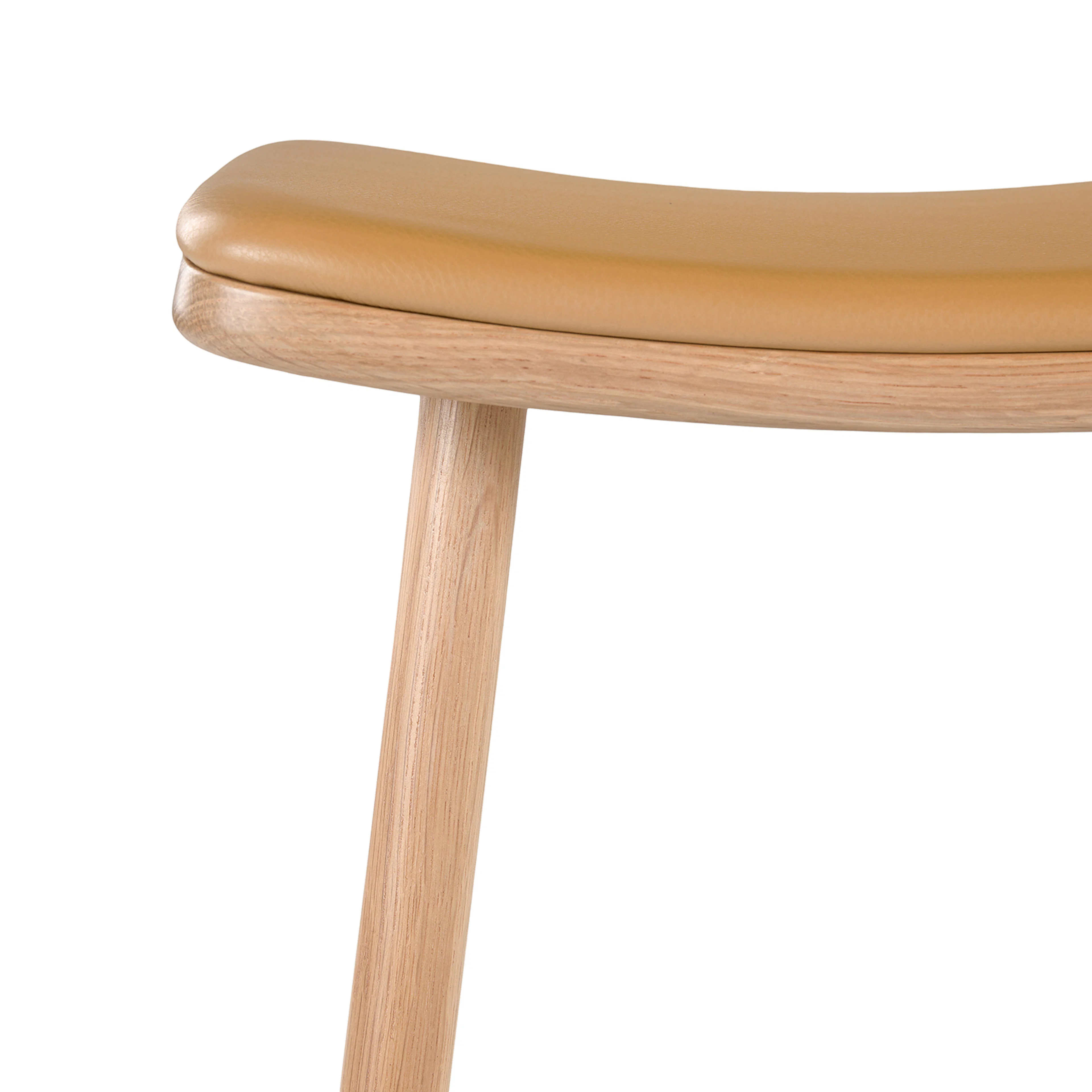 Esse Leather Counter Stool - Light Oak and Roam Tan