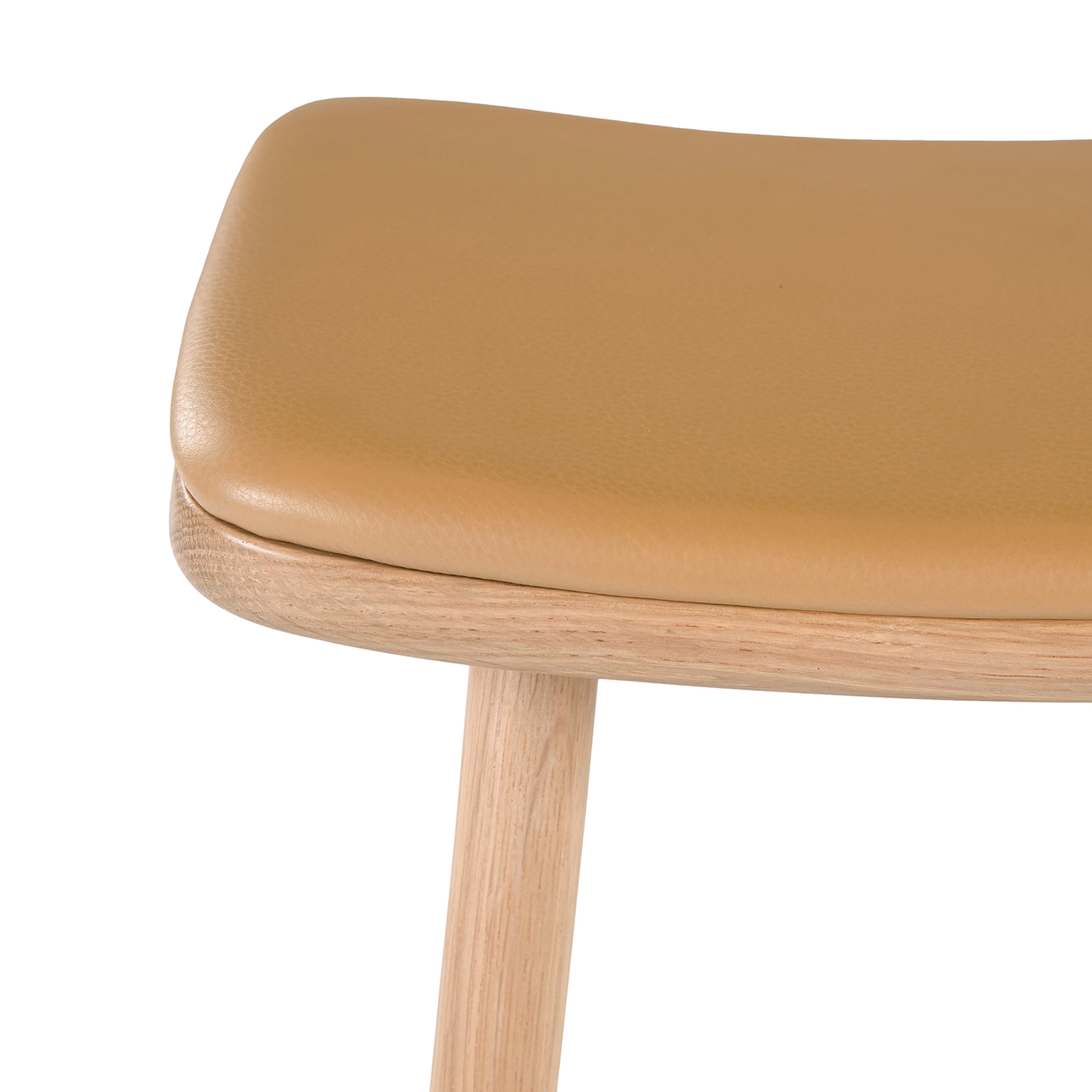 Esse Leather Counter Stool - Light Oak and Roam Tan