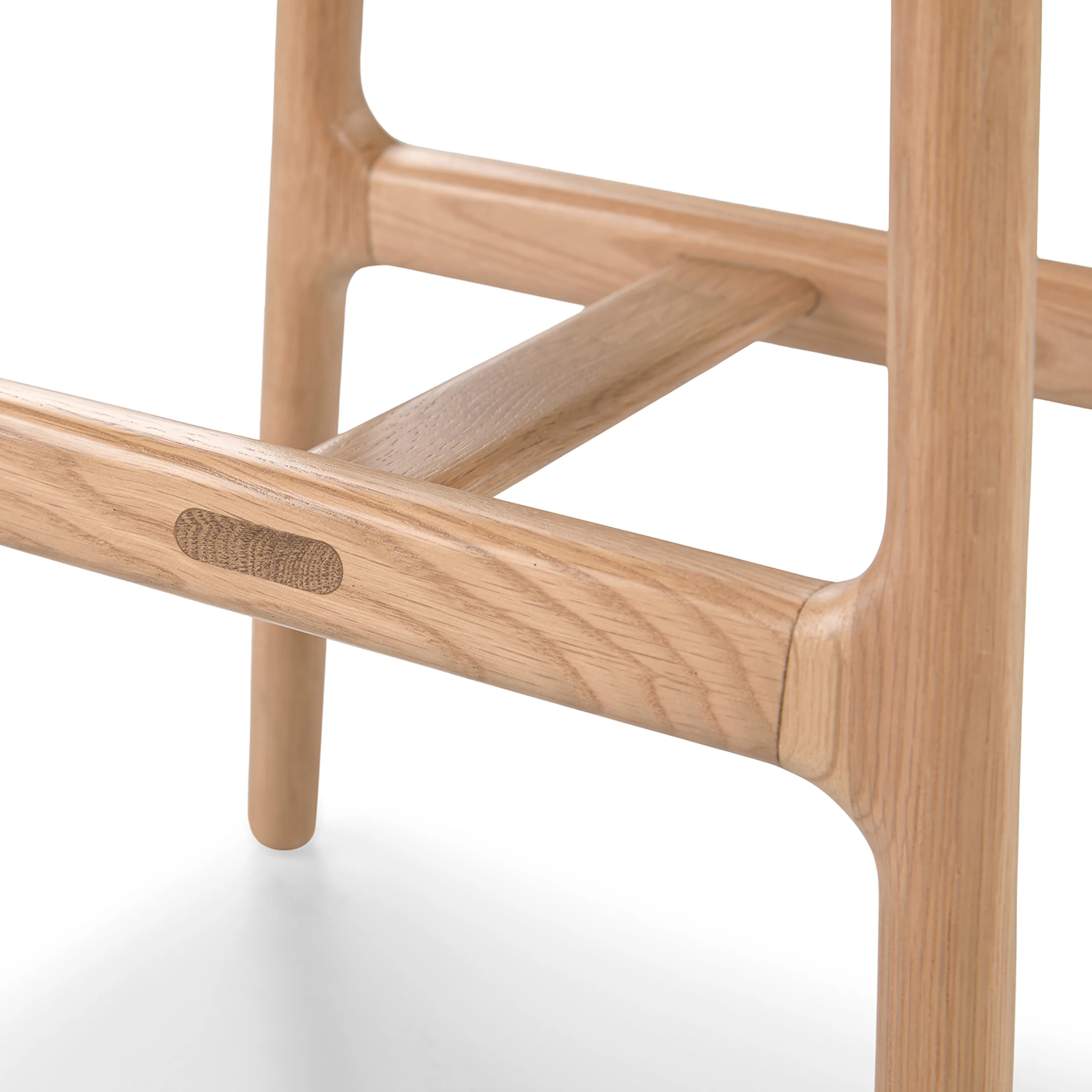 Esse Leather Counter Stool - Light Oak and Roam Tan