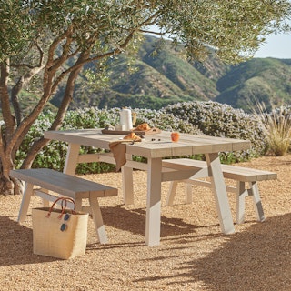 Sardis 77" Outdoor Dining Set - Driftwood Gray