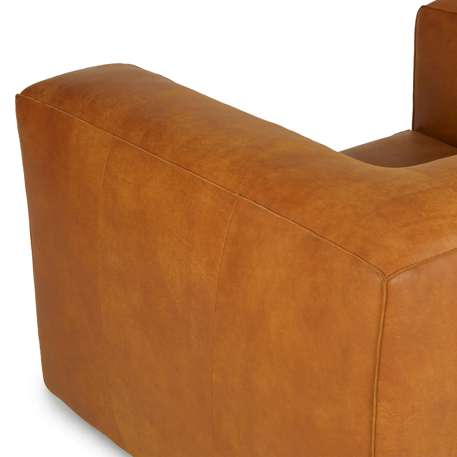 Cigar 44" Rawhide Tan Leather Swivel Lounge Chair
