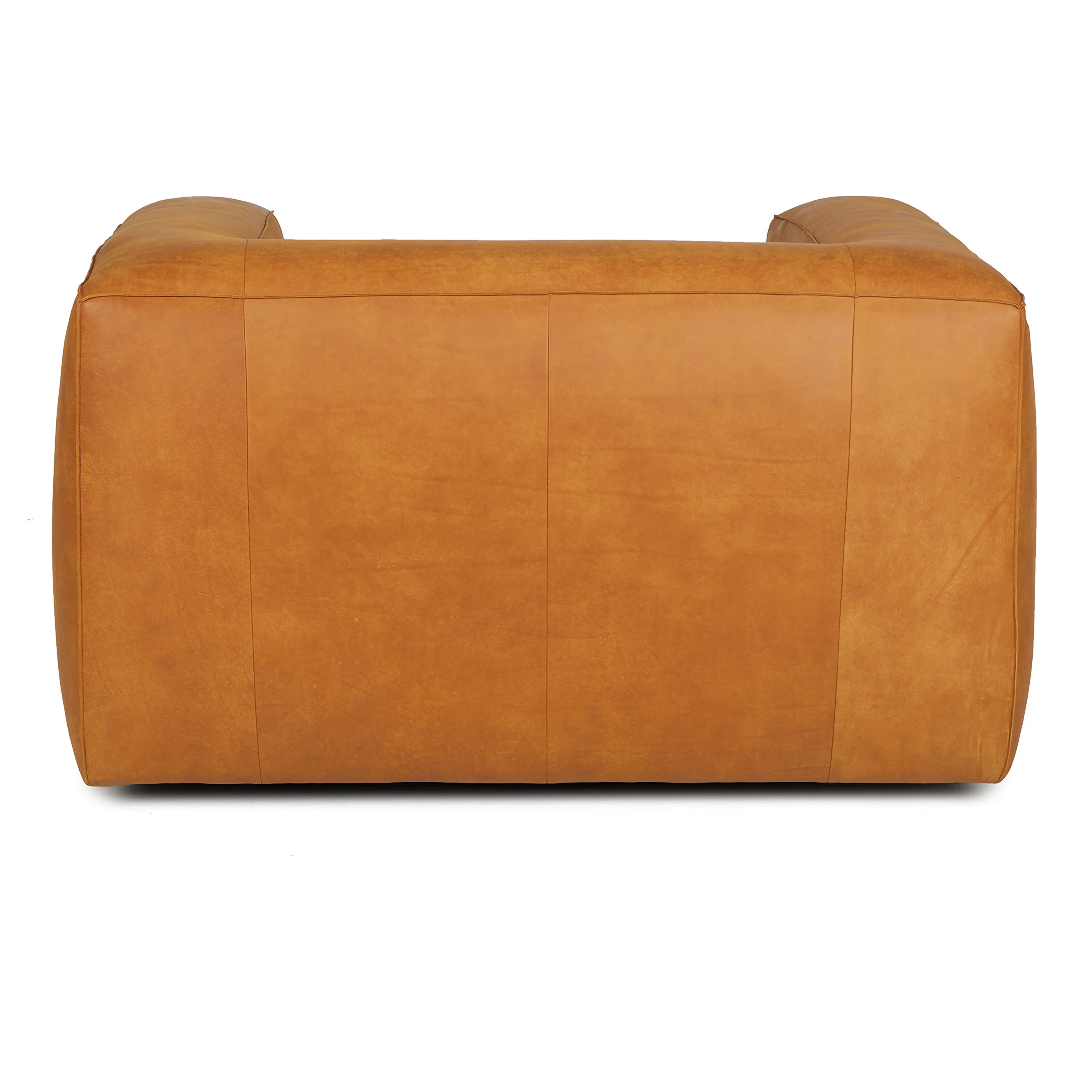 Cigar 44" Rawhide Tan Leather Swivel Lounge Chair