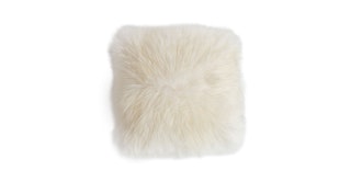 Lanna Ivory Sheepskin Pillow