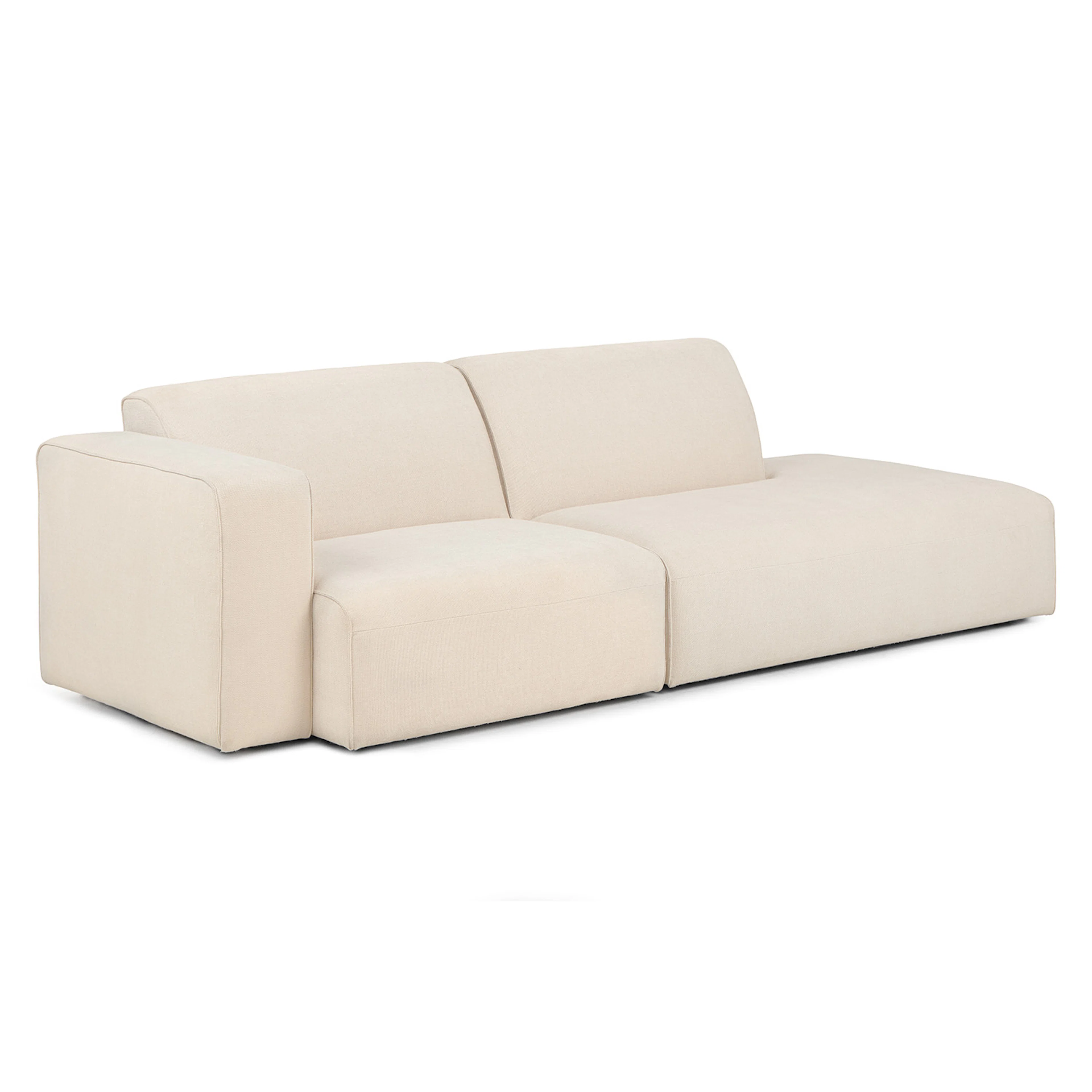 Sanna 100" Left Arm Modular Sofa - Magnet Ivory