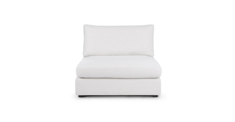 Beta Quartz White Armless Chair Module - Primary View 1 of 10 (Open Fullscreen View).