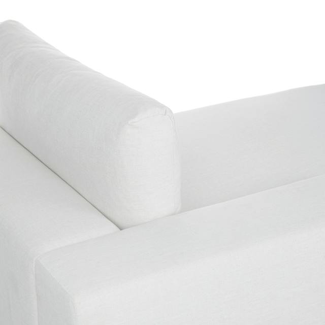 Beta Quartz White Fabric Modular Sofa Module, Left Chaise | Article