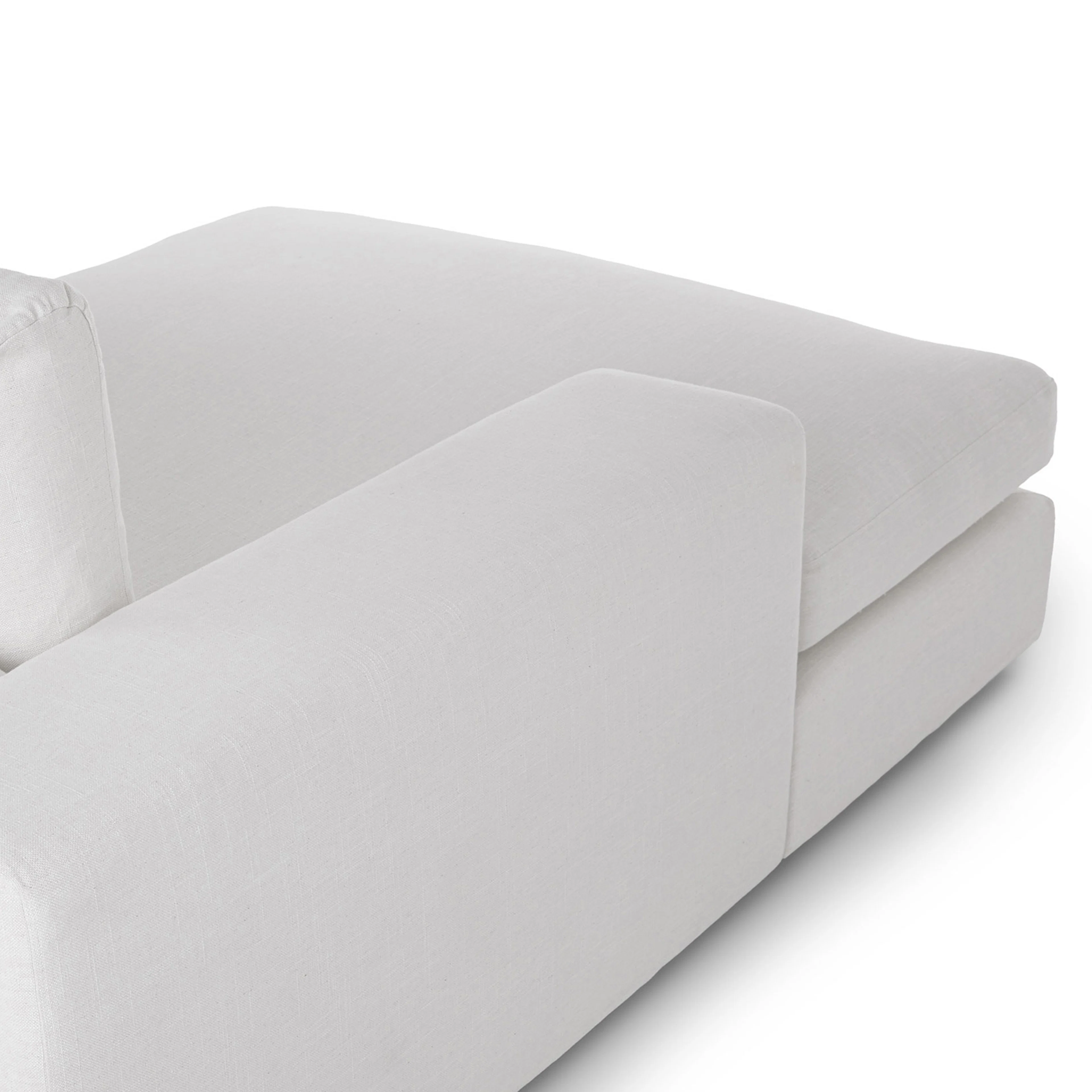 Beta 137.5" Left Modular Chaise Sectional - Quartz White