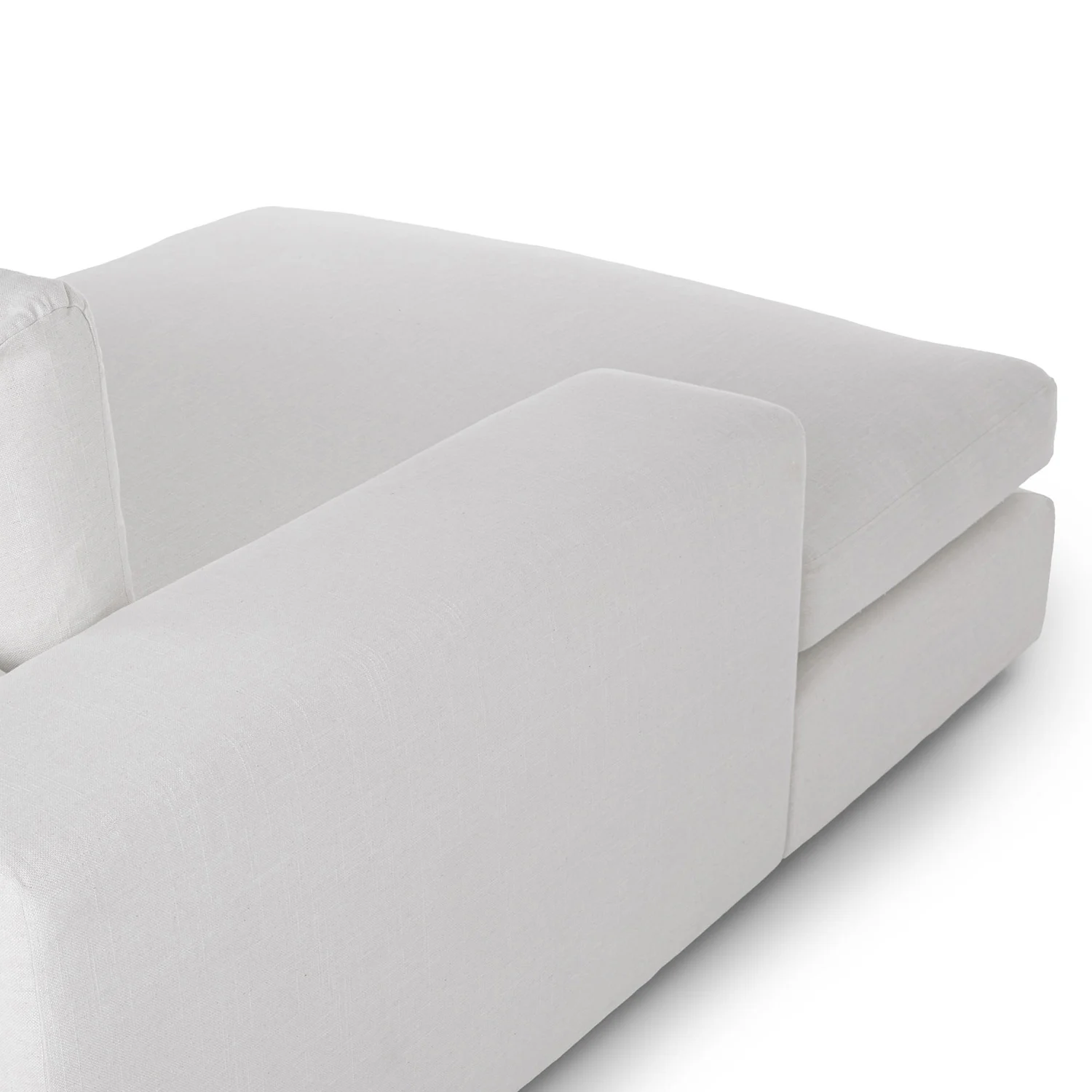 Beta 137.5" Left Modular Chaise Sectional - Quartz White