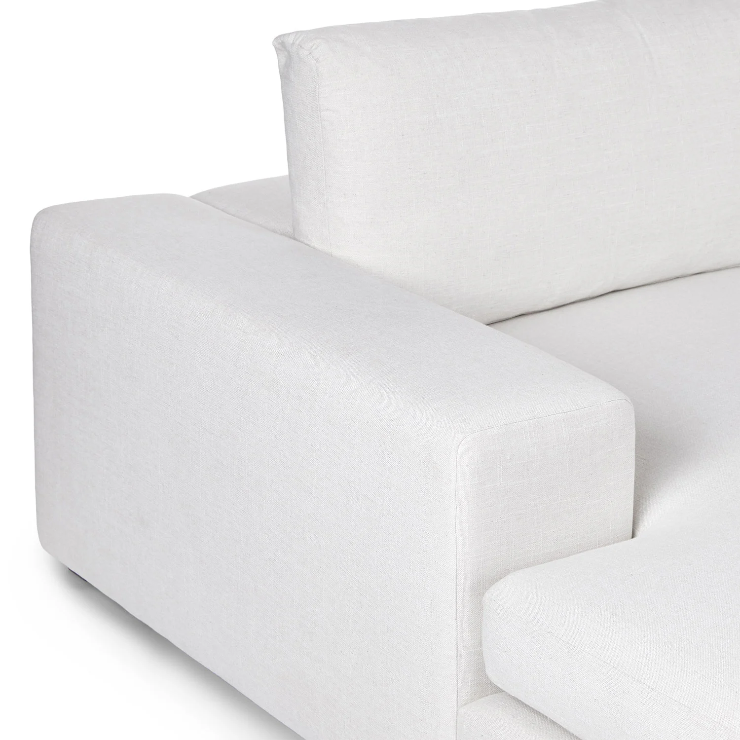 Beta 137.5" Left Modular Chaise Sectional - Quartz White
