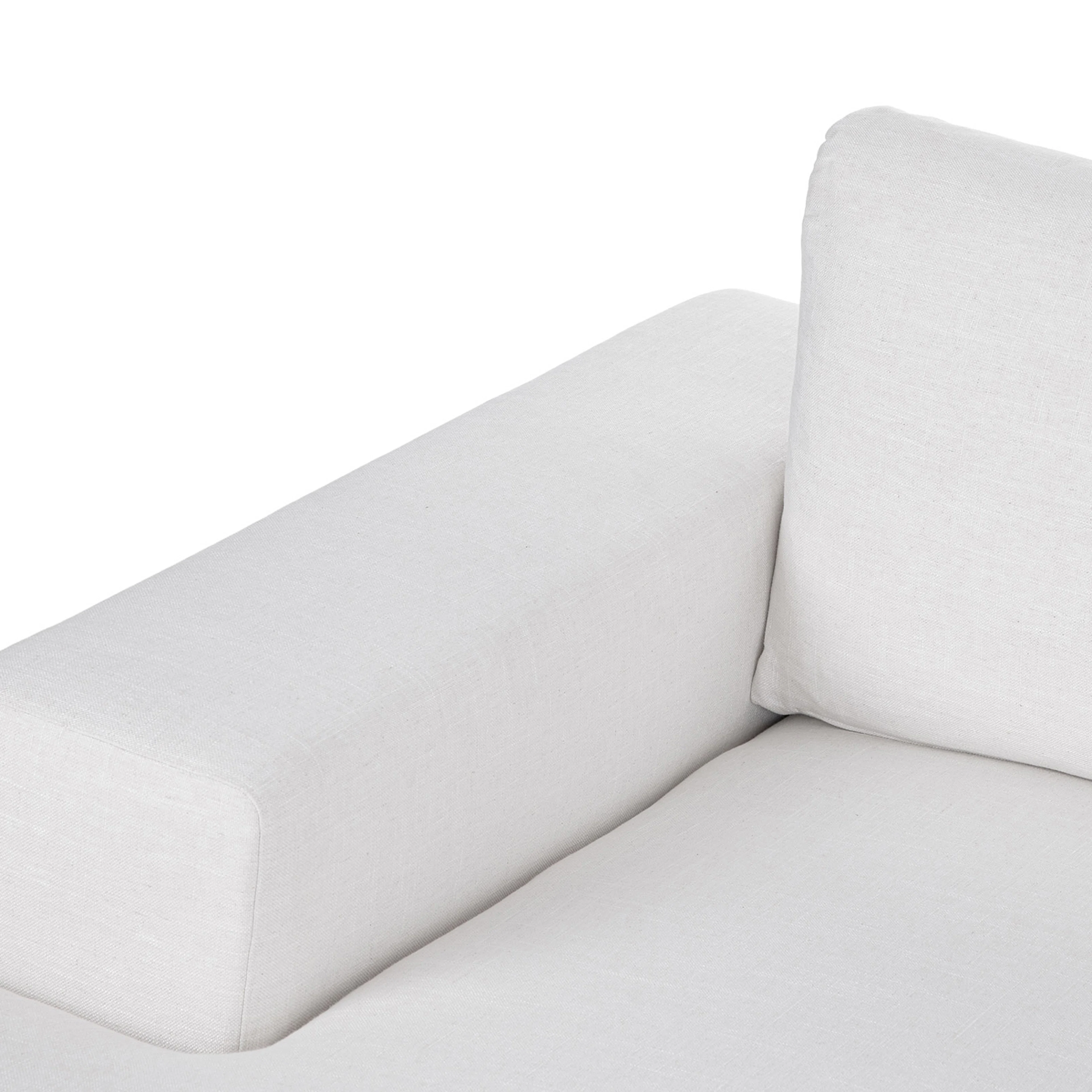 Beta 137.5" Left Modular Chaise Sectional - Quartz White