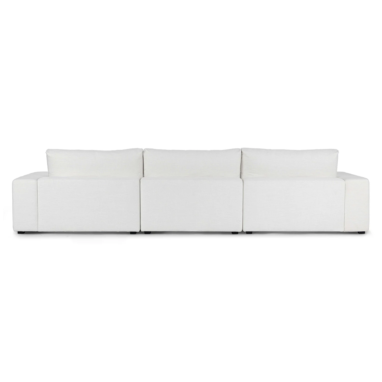 Beta 137.5" Left Modular Chaise Sectional - Quartz White